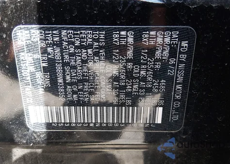 2022 Nissan Rogue Sv Intelligent Awd from USA, damaged, VIN JN8BT3BB8NW338352